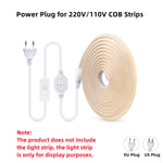 Ruban lumineux LED blanc moderne interrupteur tactile clips fixation transformateur d’éclairage EU US plug