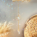 décoration murale boho or transparent lune soleil étoiles cristal extérieur jardin