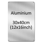 panneau publicitaire personnalisable moderne argenté lisse minimaliste aluminium rectangle