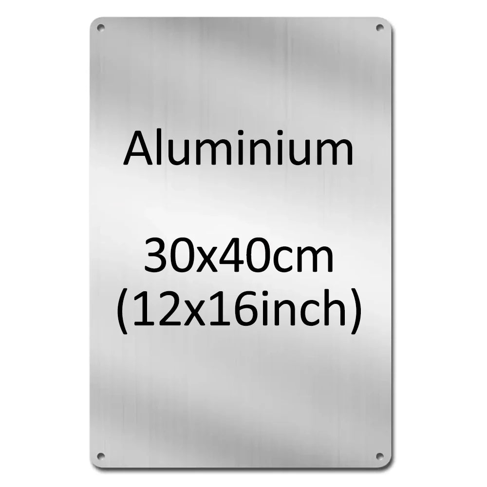 panneau publicitaire personnalisable moderne argenté lisse minimaliste aluminium rectangle
