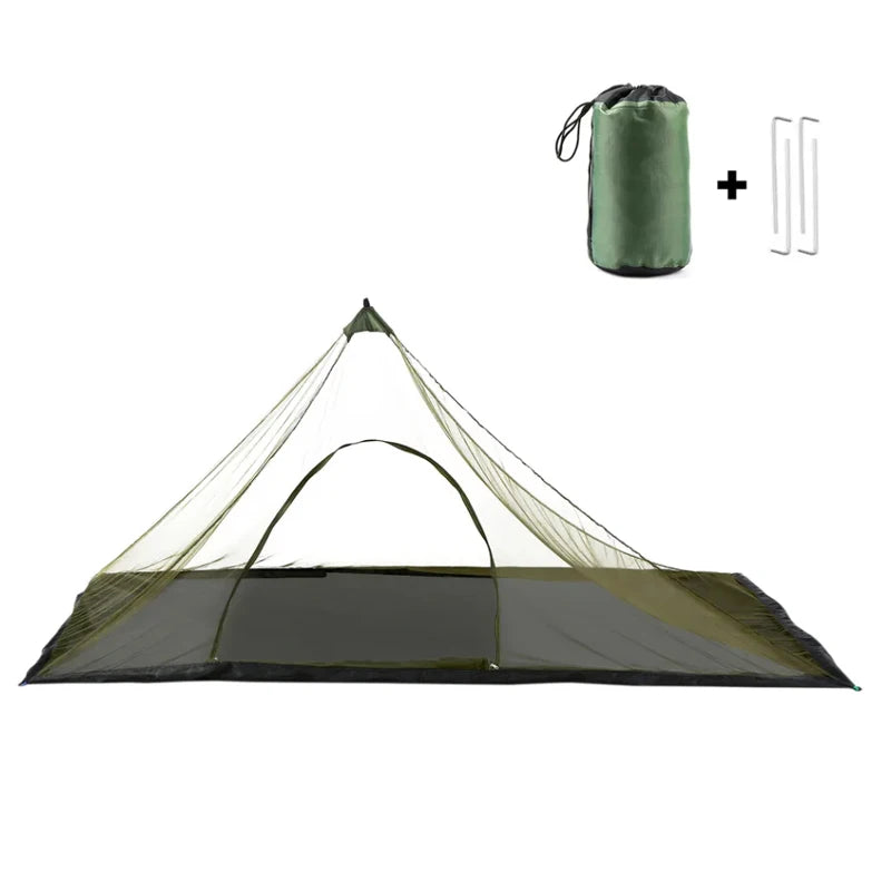 moustiquaire camping vert olive maille fine moderne sac rangement piquetsextérieur maison pliée