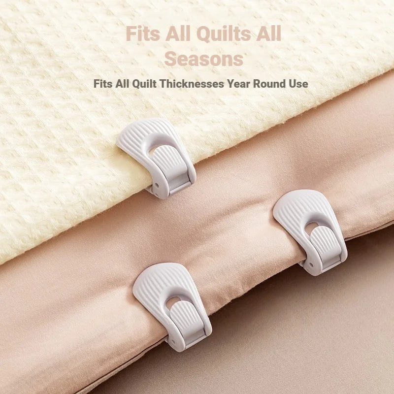 clips literie blancs modernes fixes sans épingles attaches couette plastique confortables ridées simples opaques