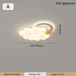 lampe suspendue moderne enfantine nuage arc ciel blanc jaune licorne cordon fixe chambre enfants