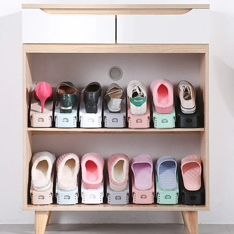 support chaussures réutilisable clips moderne noir gris rose bleu vert jaune violet ab