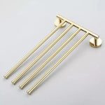 porte serviettes mural or quatre barres moderne serviettes bain multicolore fixations murales minimalistes