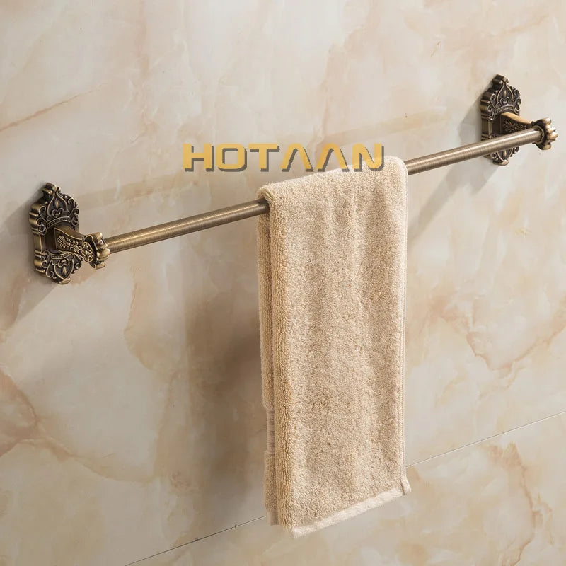 porte serviettes mural bronze ornements floraux vis fixations classique aluminium servant domestique