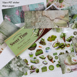 autocollants imprimés chocolats fruits classiques vert blanc rose marron opaques artisanat bricolage