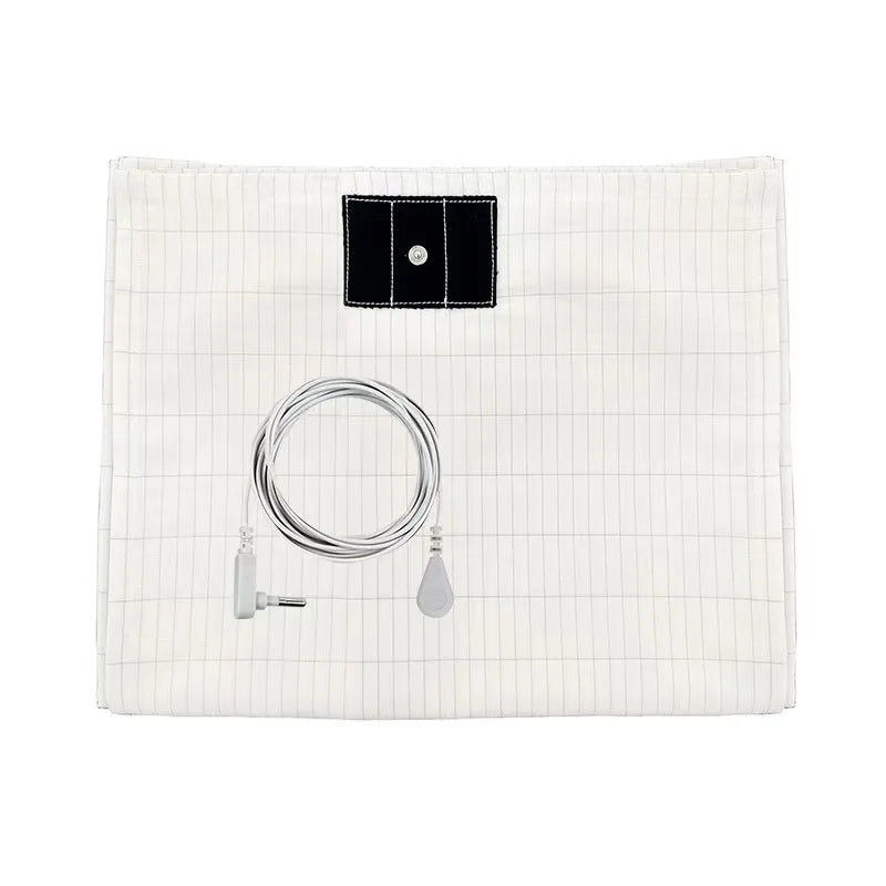 coussin chauffant électrique blanc rayures câble prise bouton contrôle moderne blanc noir