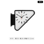horloge murale vintage rétro argentée rouge noire fleurs métal perforé
