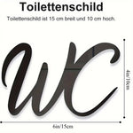 panneau wc adhésif lettres stylisées moderne opacité noir calligraphique set autocollants toilettes