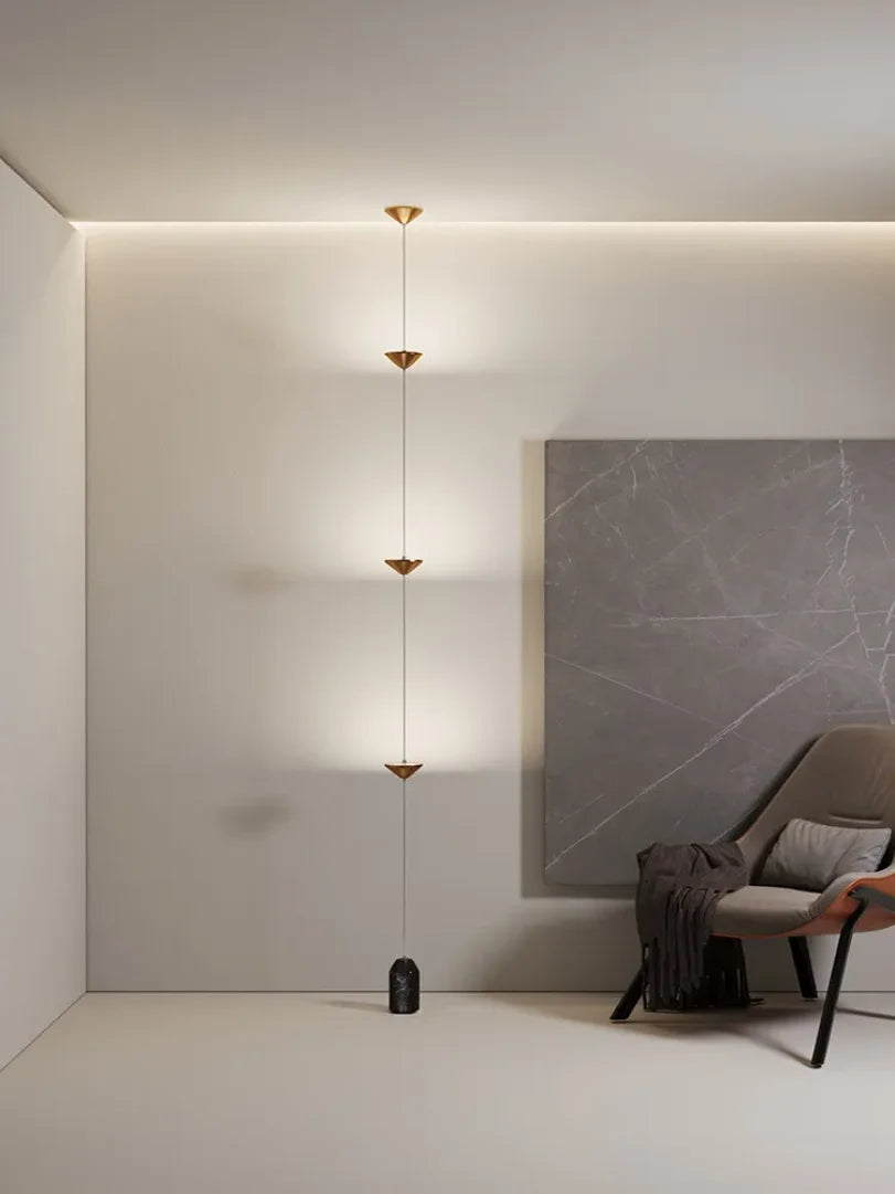 lampe suspension contemporaine marbre noir sources lumineuses 11 15w led noire dorée
