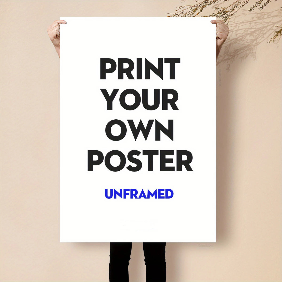 affiches imprimées personnalisables toile blanc noir bleu moderne minimaliste photo texte decoration interieur cadeau