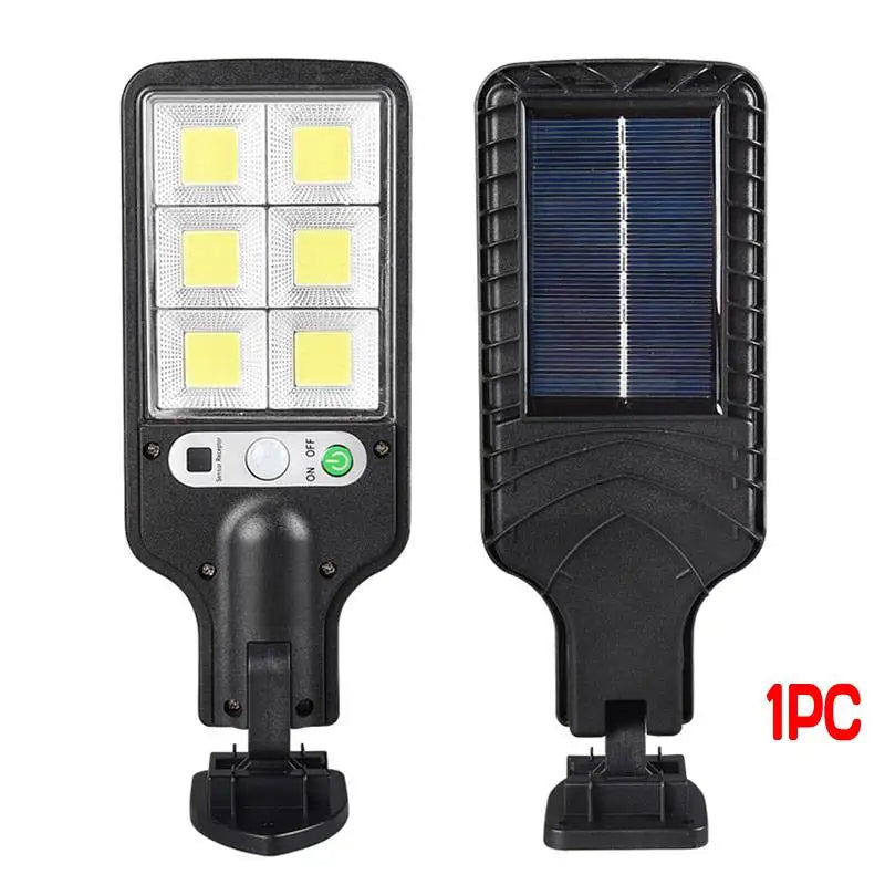 lampe solaire extérieure détecteur mouvement noir jaune blanc moderne épuré fixations incluséesversible auto