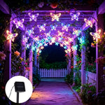 guirlande lumineuse solaire extérieure 50 led papillons féeriques multicolores modes éclairage