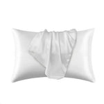 taies d'oreiller soie gris satinées modernes non toxiques hypoallergéniques 51x66cm 51x76cm