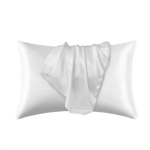 taies d'oreiller soie gris satinées modernes non toxiques hypoallergéniques 51x66cm 51x76cm