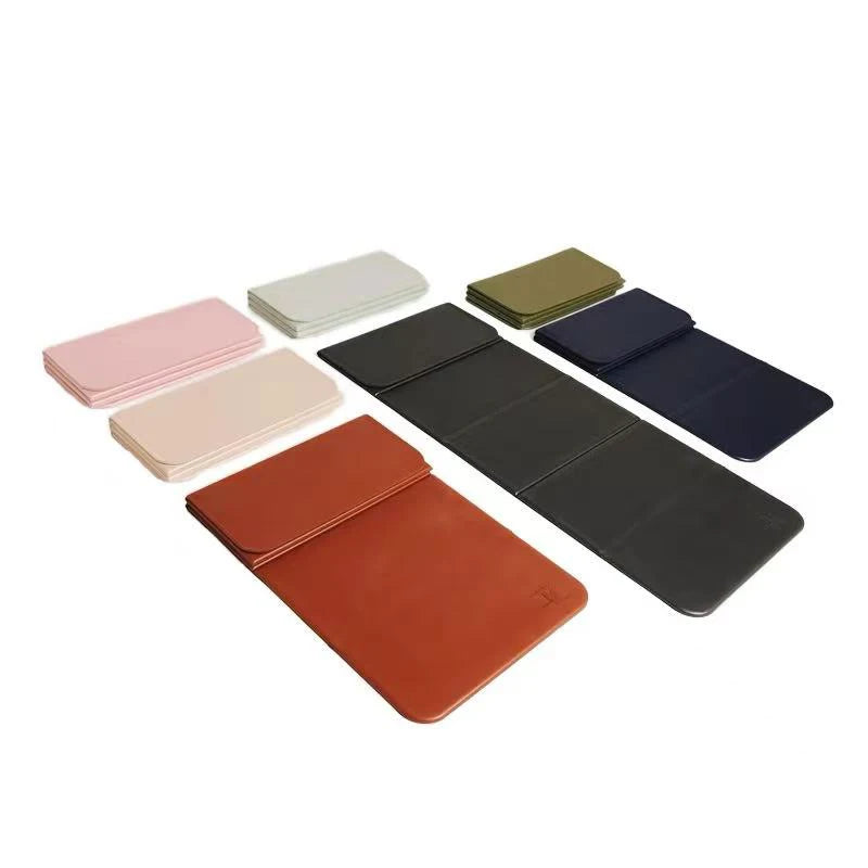 Portefeuille pliant simili cuir rose clair beige noir marron classique pliable