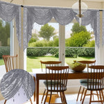 rideau voilé dentelle fleur romantique chambre maison noir blanc gris translucide tringle rideau
