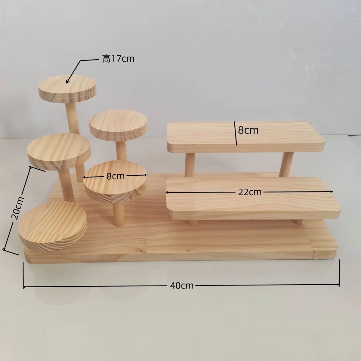 support bijoux bois clair moderne minimaliste lisse réutilisable articles divers exposants