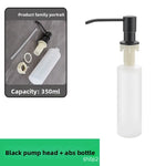 distributeur savon liquide acier inoxydable finition brossée blanc noir texture granulée moderne minimaliste fixation