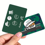 autocollant carte crédit protection personnalisable moderne imprimé floral vert bleu