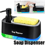 distributeur savon mousse double liquide moderne noir vert bleu mat opacité gant éponge grille
