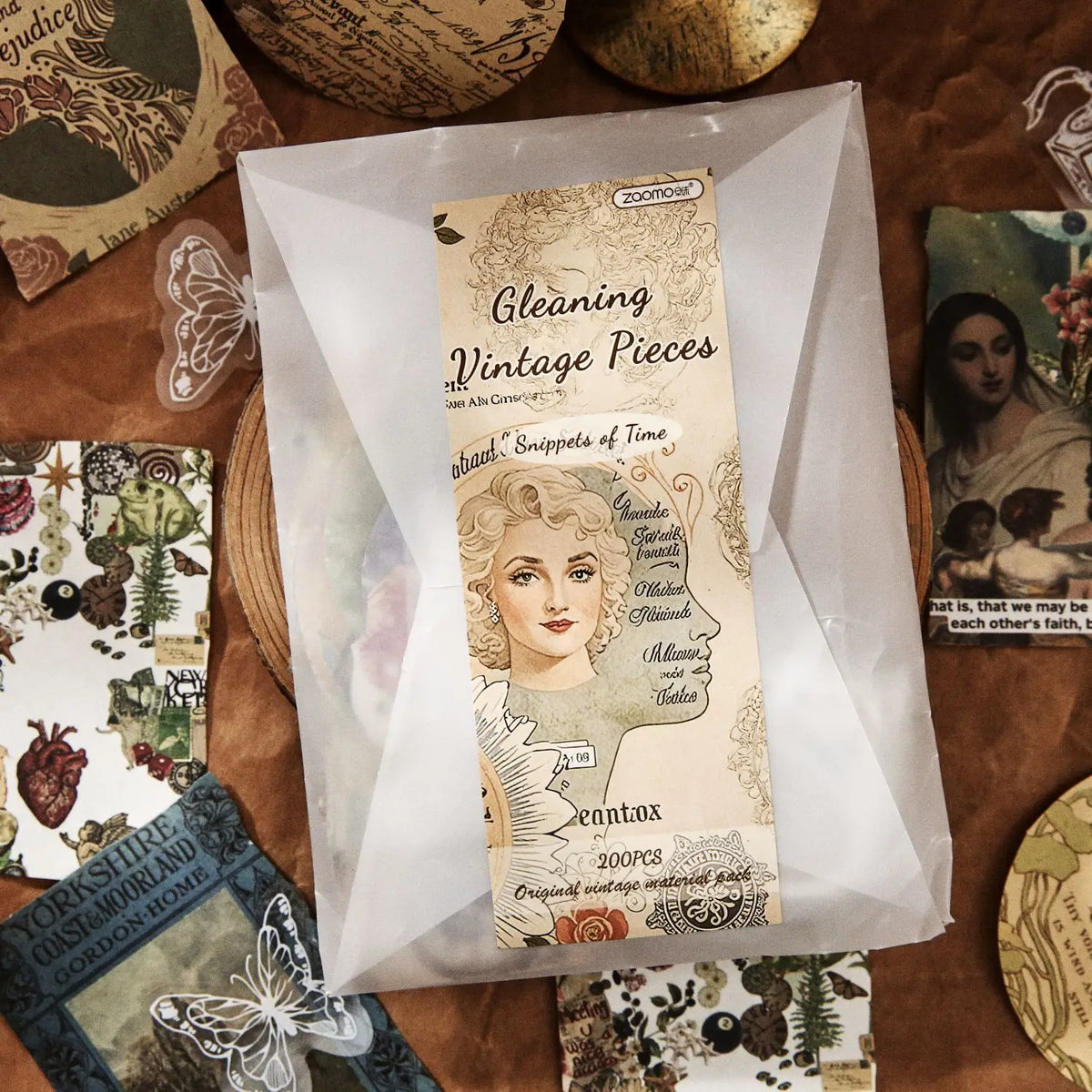 autocollants vintage multicolores cartes postales paysages portraits symboles religieux illustrations anciennes scrapbooking diy
