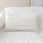 housse coussin brodée fleur marguerite polyester coton blanc jaune décorative salon voiture 30x50cm zip