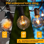 guirlande lumineuse filament led 220v 10 30 50 ampoules vintage ambré noir transparentextérieur decoration