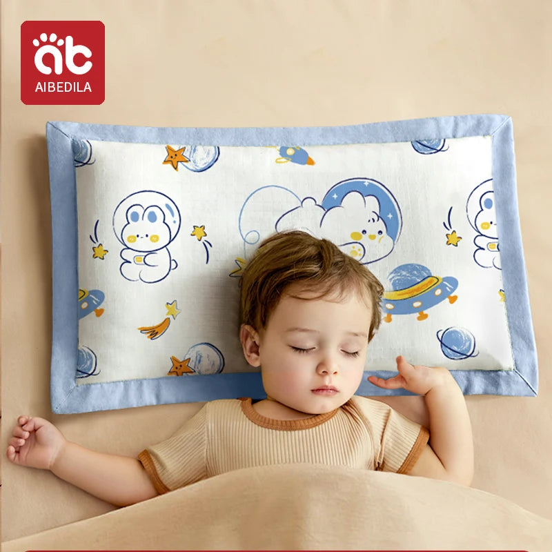 oreiller bébé dessin animé mémoire cou quatre saisons doux coton polyester
