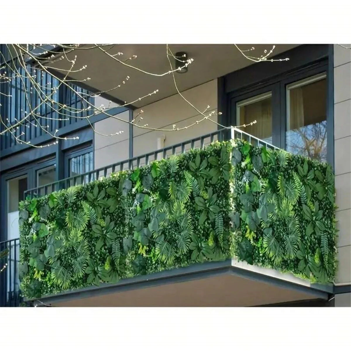 décoration murale plante artificielle herbe verte feuilles motifs moderneextérieur patiointérieur