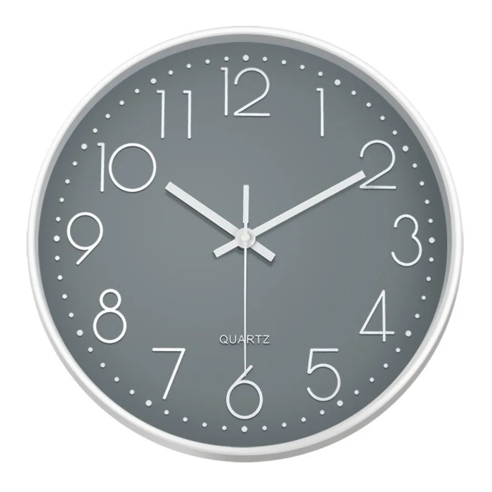 horloge murale cadre doré aiguilles noires numéros blancs moderne chambre coucher