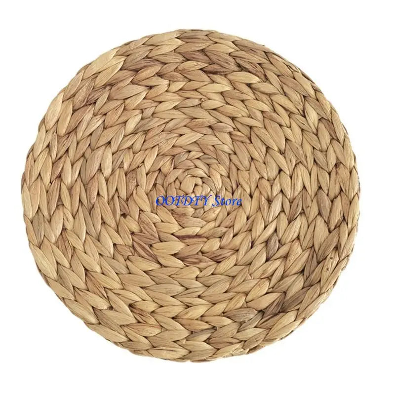 assiettes paille naturel beige vert clair tissage traditionnel franges blanches rustique boho chic