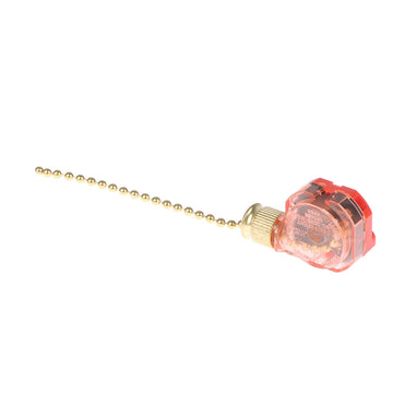 interrupteur chaîne ventilateur vitesses rouge argent doré plastique texturé industriel