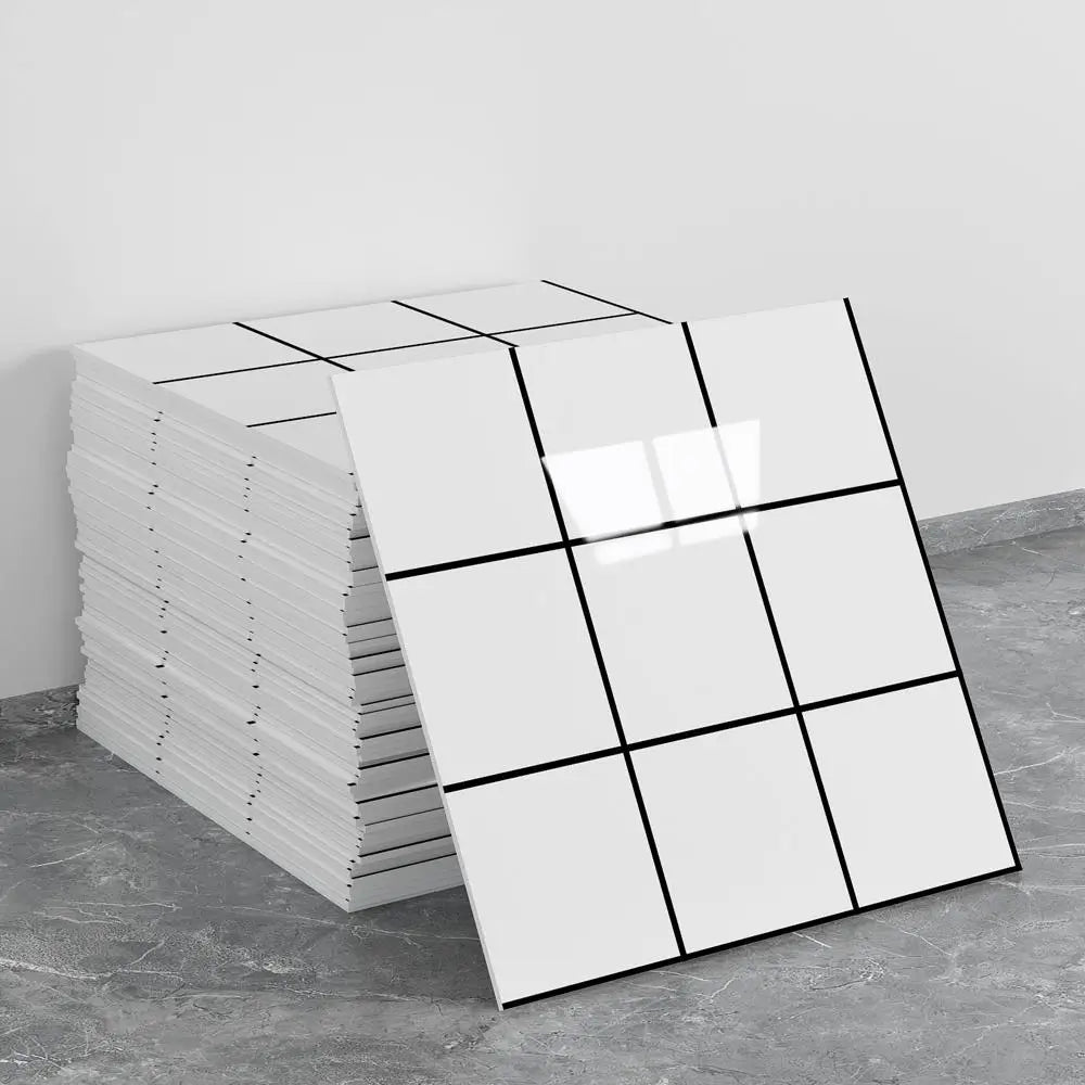 autocollants muraux carreaux brique blanc noir adhésifs modernes cuisine chambre salle bains renovatable minimalistes