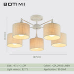 lampe suspendue moderne toile lin blanc noir beige opacité montage encastré led flux lumineux