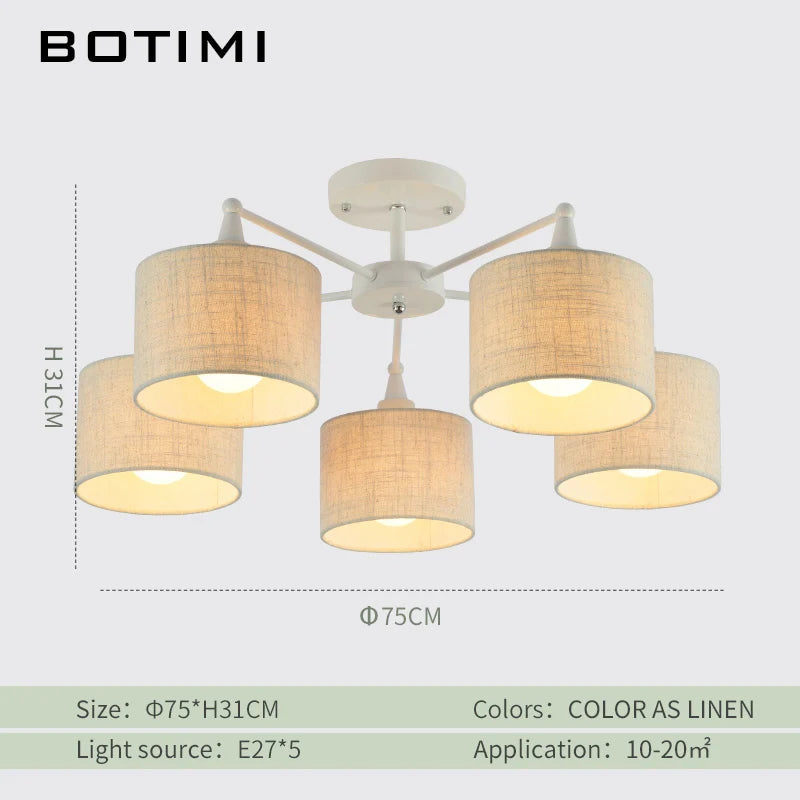 lampe suspendue moderne toile lin blanc noir beige opacité montage encastré led flux lumineux