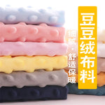 couverture bébé protection uv tissu velours couleur rose jaune moderne douce texture bosses respectueux