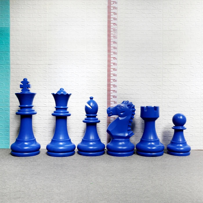 pièces d'échecs géantes résine couleurs personnalisables classique motifs géométriques décoration extérieure