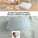 boîtes rangement transparentes compartiments snap latch pratique portables bijoux artisanal