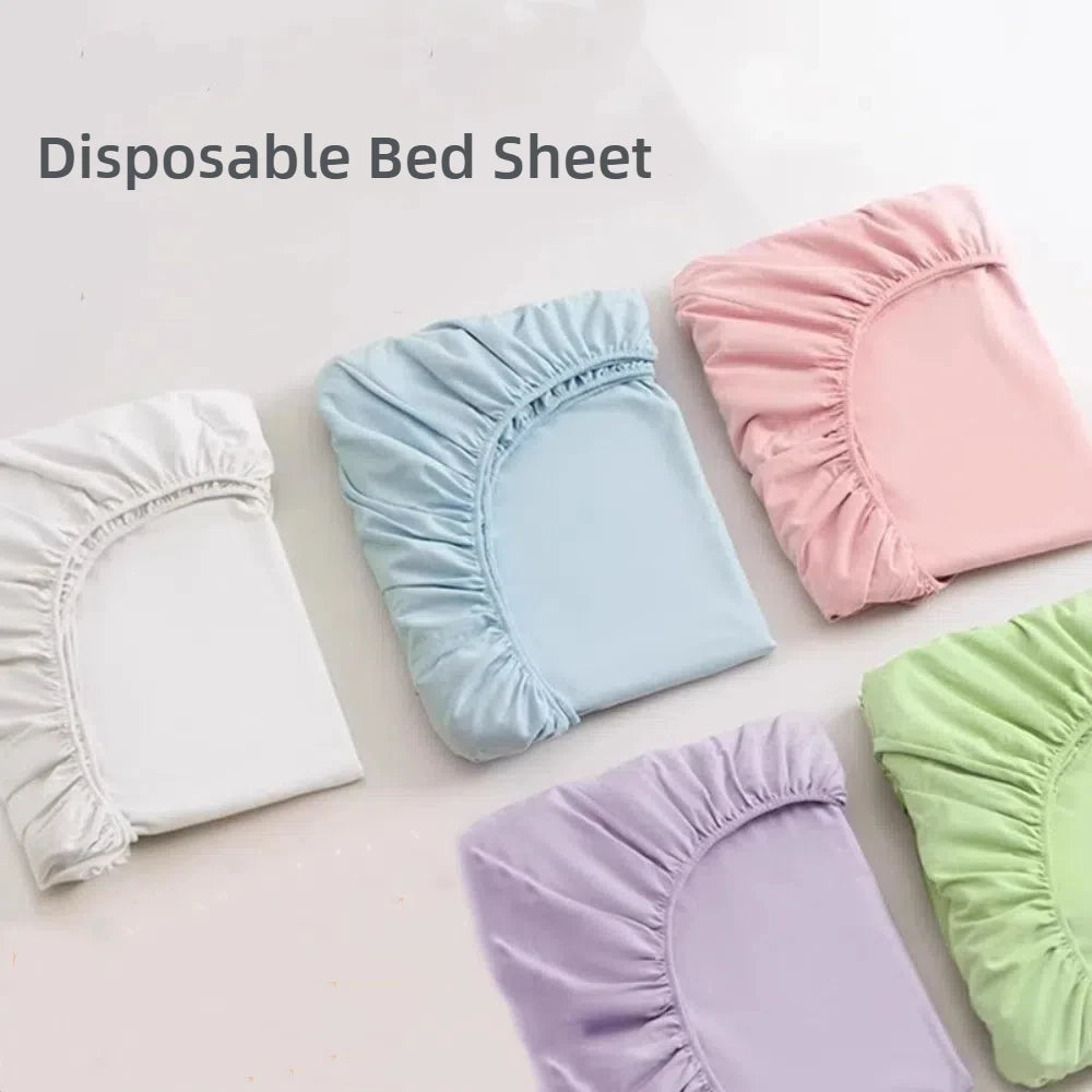 drap housse jetable non tissé élastiqués lit simple bleu rose vert blanc violet moderne