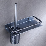 brosse wc noir support mural inoxydable moderne ensemble nettoyage toilette