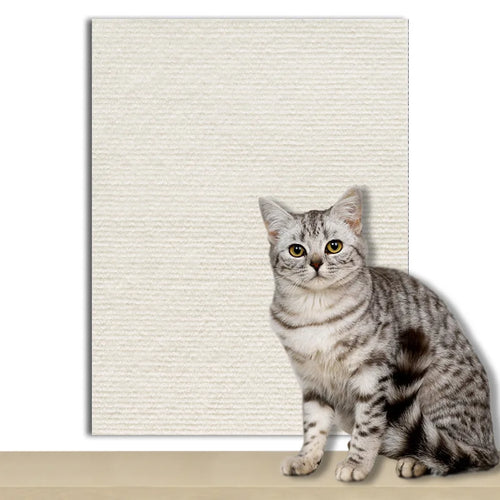 tapis gratter chat adhésif protection meuble canapé gris texture tissée moderne murale grande taille