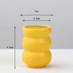vase moderne céramique jaune sans plante décoration salon hydroponique pot fleur table