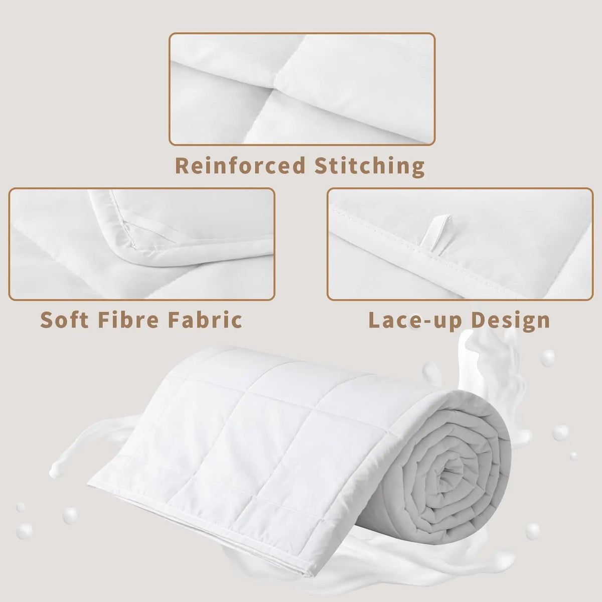 Couverture fine blanche pour lit double