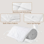 Couverture fine blanche pour lit double