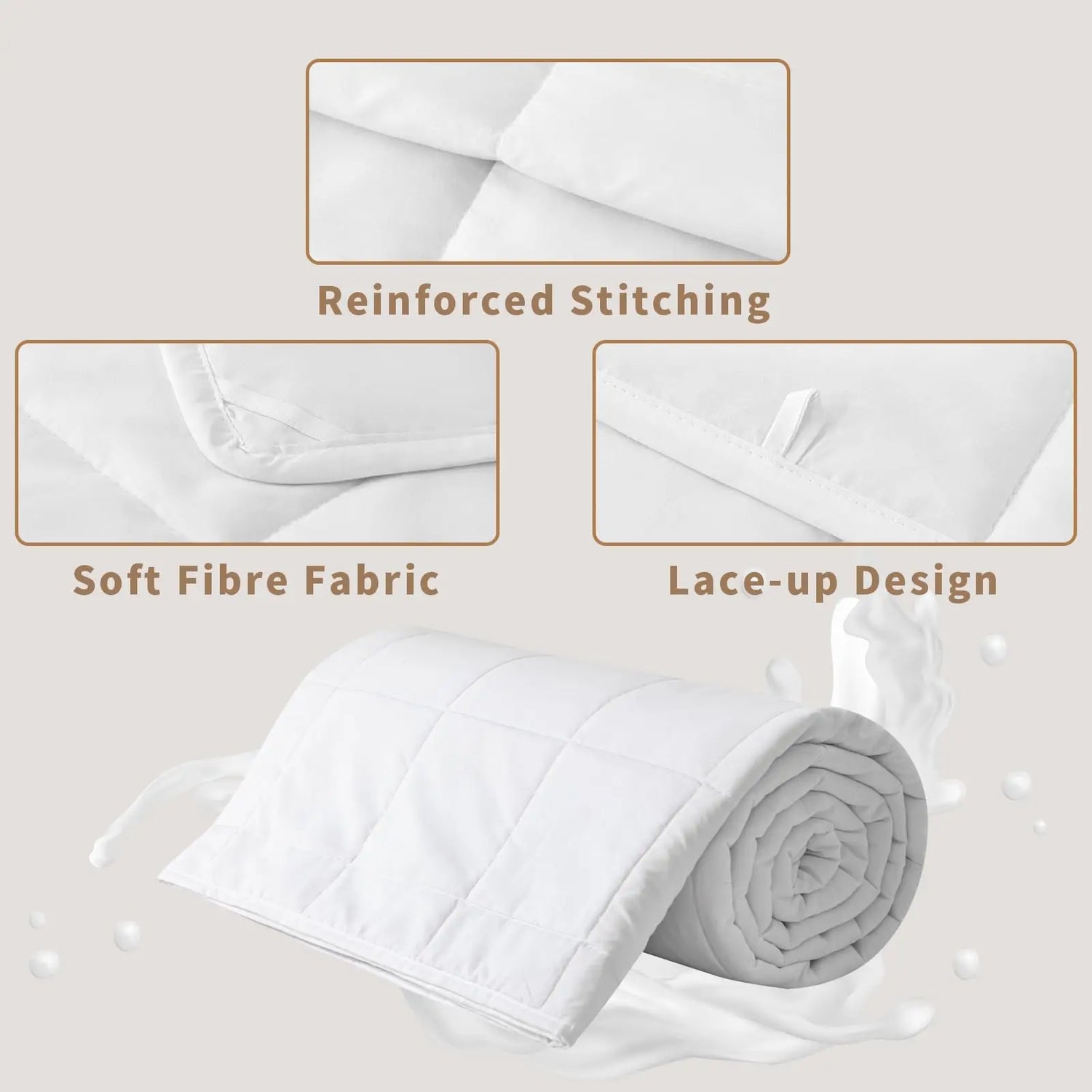 Couverture fine blanche pour lit double