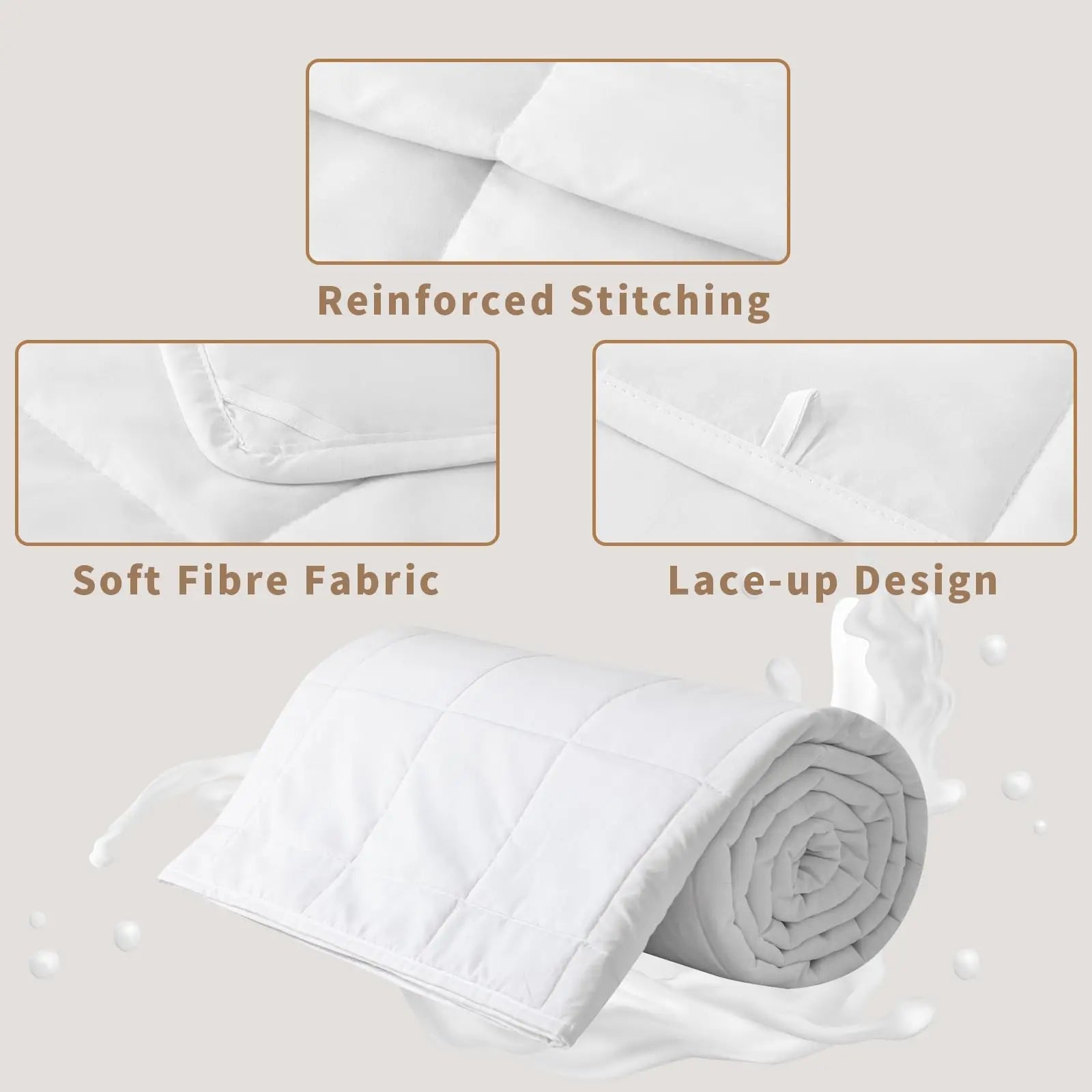 Couverture fine blanche pour lit double