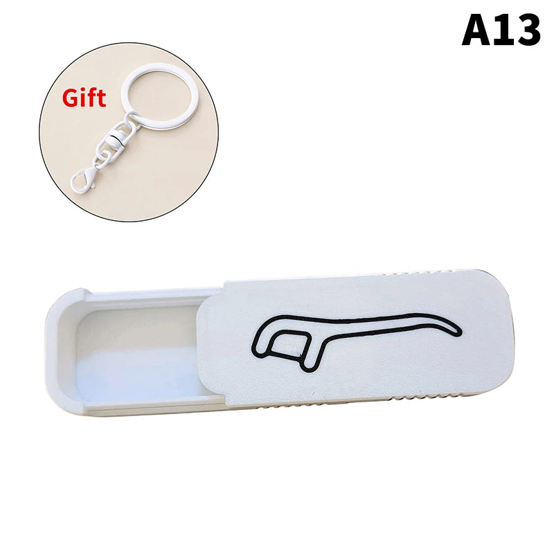 brosse dents interdentaire anneau cle moderne pratique blanc rouge