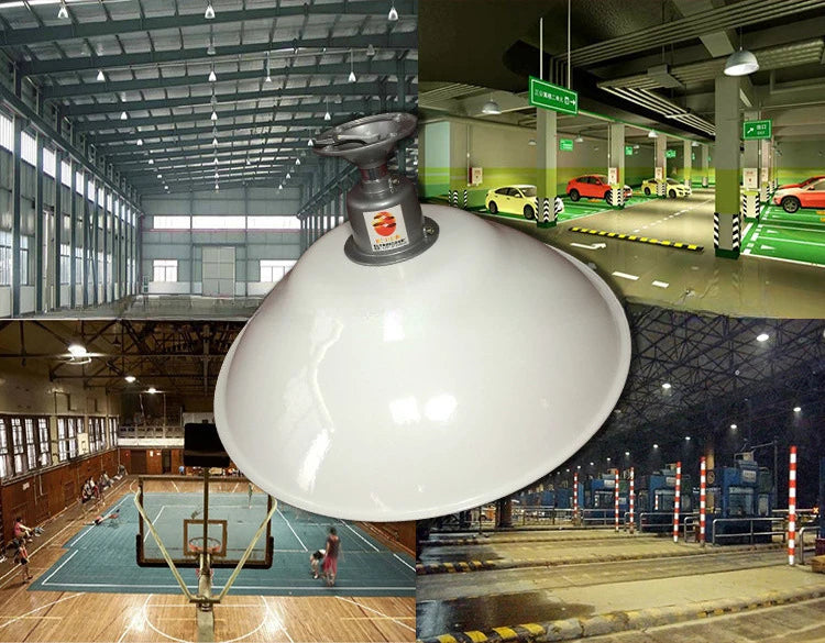 projecteurs industriels e26 e27 e39 e40 support aluminium résistance chaleur hautbay minier led gris
